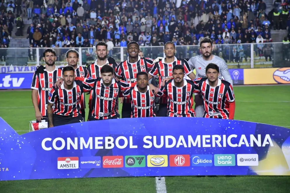 El equipo de Sao Paulo que se llevó un punto de oro a su país. Foto: APG