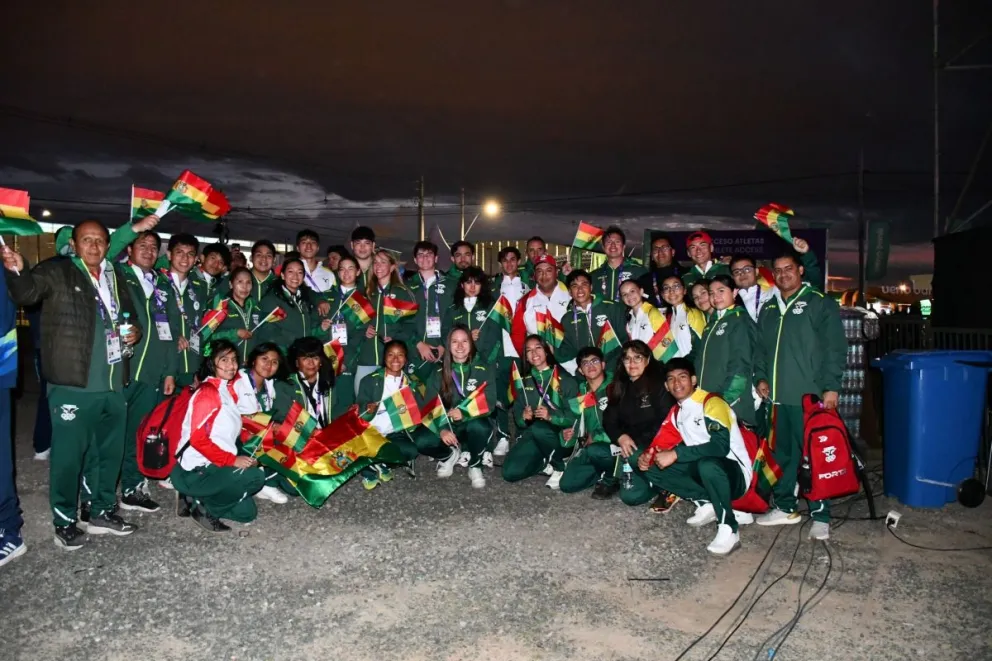 Parte de la comitiva nacional que participó en los Jugos Panamericanos Junior de 2025. Foto: COB.