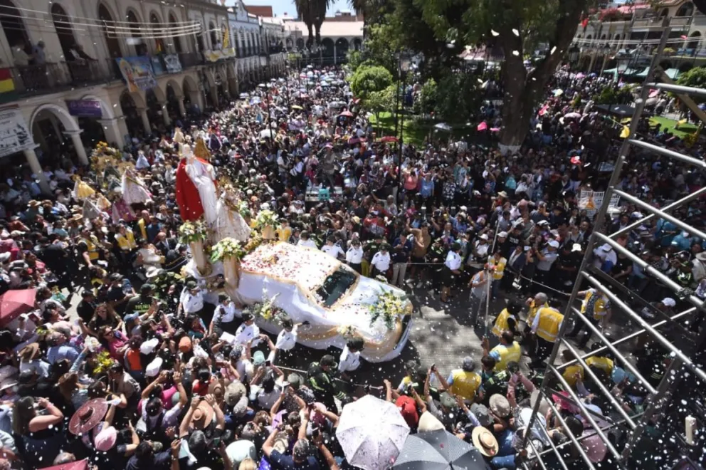 La procesión en Quillacollo. Foto: APG