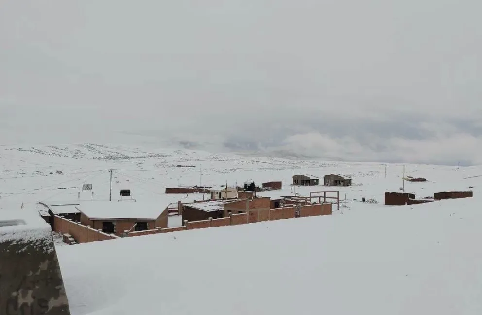 Nevadas en las provincias de Nor Lípez y Sud Lípez de Potosí. Foto: Unitel