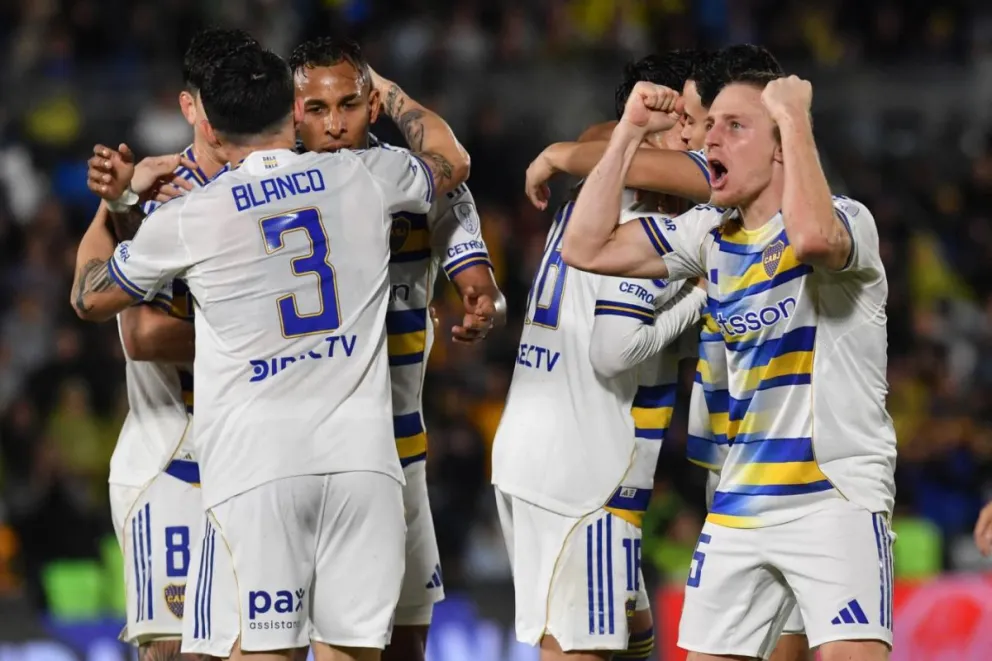La celebración de los xeneizes en la capitalparaguaya. Foto: EG