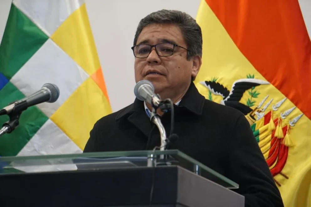El vocero presidencial en la conferencia en la que se refirió al caso Cerimedo-Beller: Foto: APG