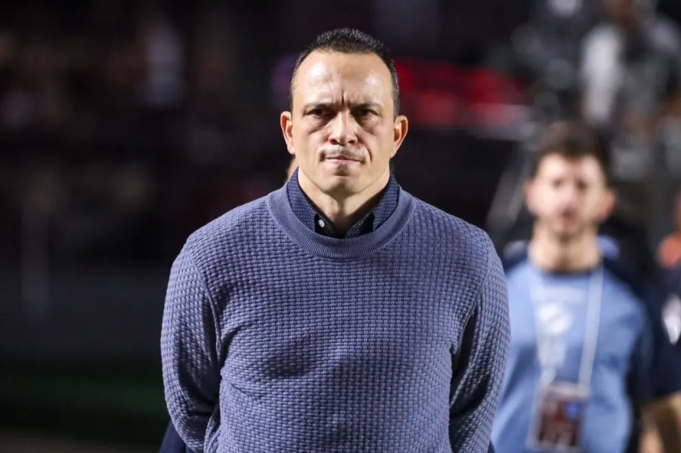 Restrepo, durante el partido contra Sao Paulo en el Morumbi. Foto: APG.