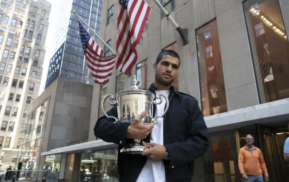 El español Carlos Alcaraz, campeón del Abierto de Estados Unidos 2025. Crédito: EFE