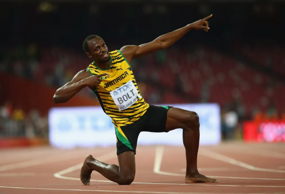 Usain Bolt celebra tras ganar la final masculina de 200m de los Juegos de Río 2016. Foto: SN