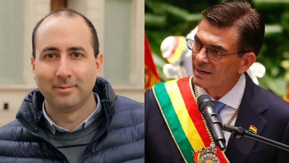Fernando Cerimedo y el presidente Rodrigo Paz. Foto: RRSS/Facebook/APG