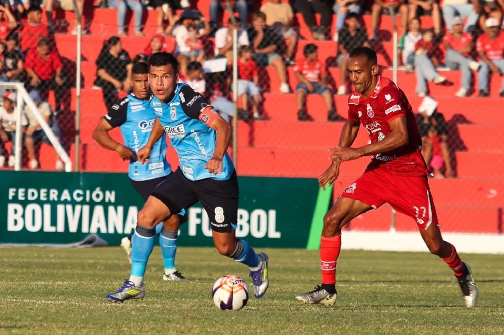 Incidencia del partido que Guabirá y Blooming empataron en el Gilberto Parada de Montero. Foto: APG