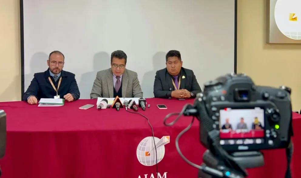 Conferencia de prensa del director nacional de la AJAM, Jaime José Sanabria. Foto: AJAM