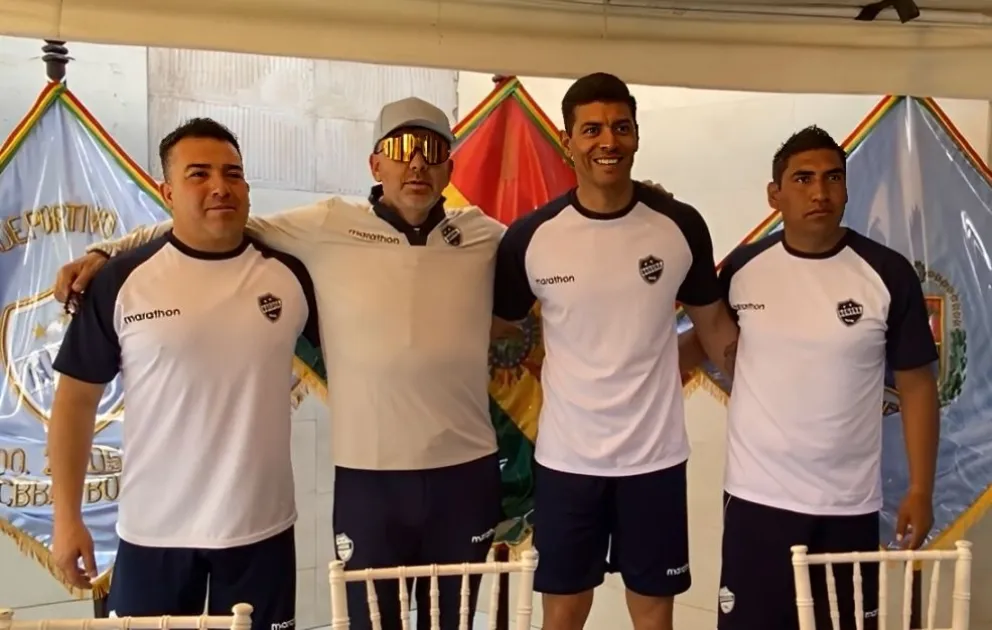 Cristóbal Rivas (izq.), Julio Baldivieso, David Díaz e Iván Velasco durante la presentación. Foto: captura de video