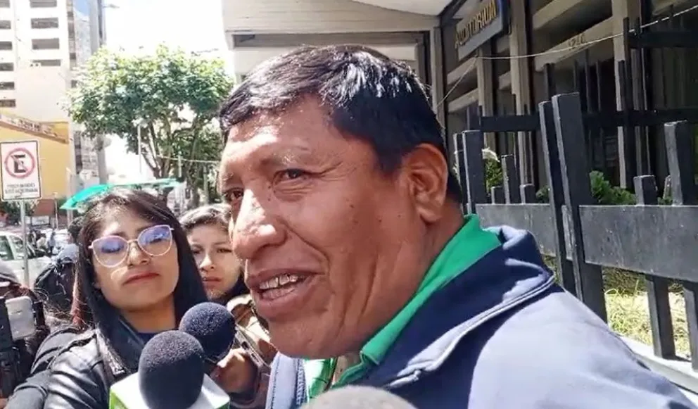 Pedro Quispe, dirigente del transporte pesado. Foto: Erbol