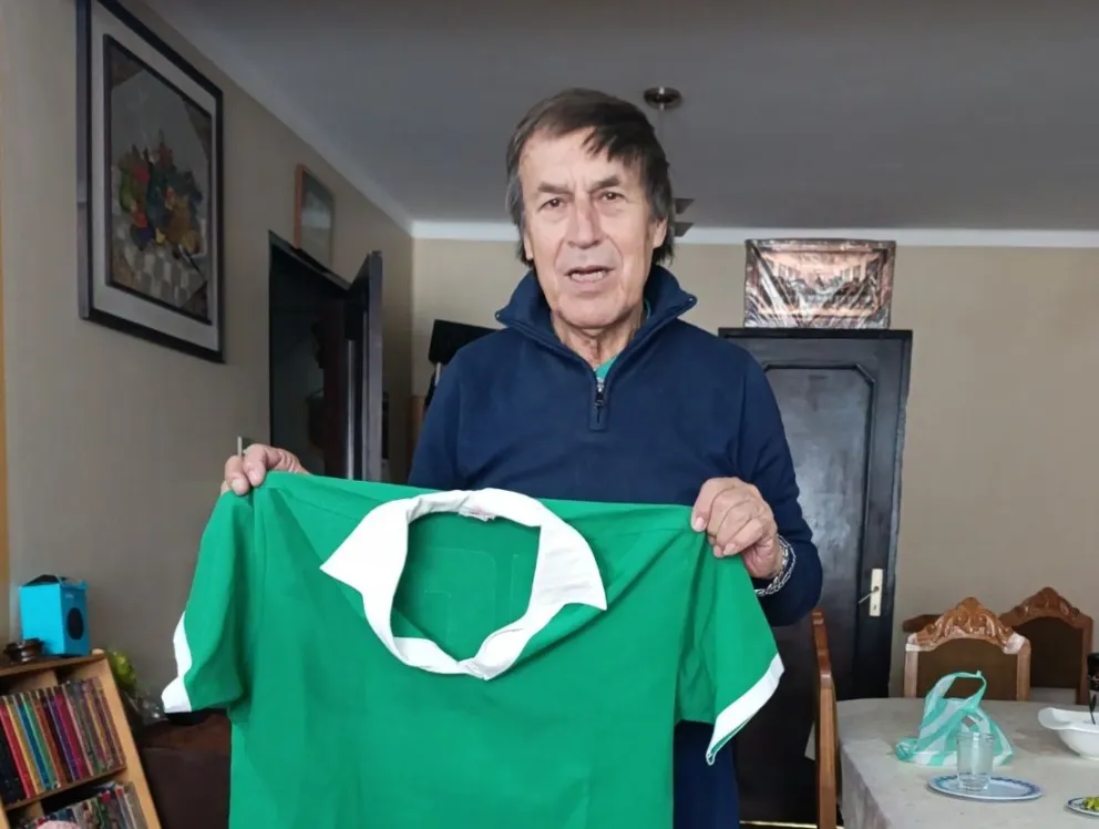 Rimazza, con la camiseta de la Selección de 1969. Foto: Julio Mamani Ticona.