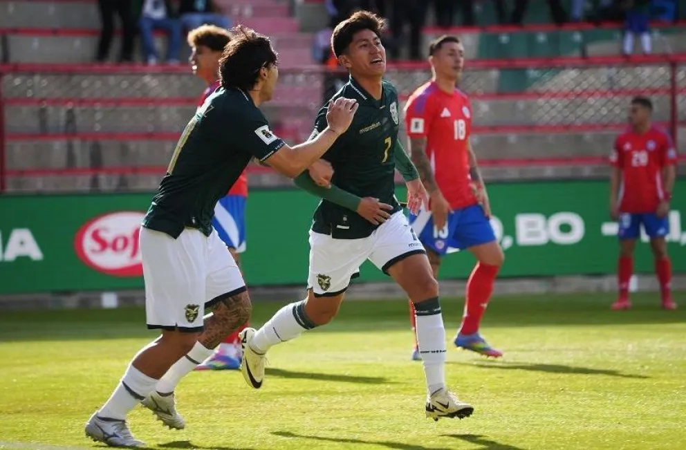 Miguel Terceros celebra el gol a Chile en las pasadas clasificatorias mundialistas. Foto: AD