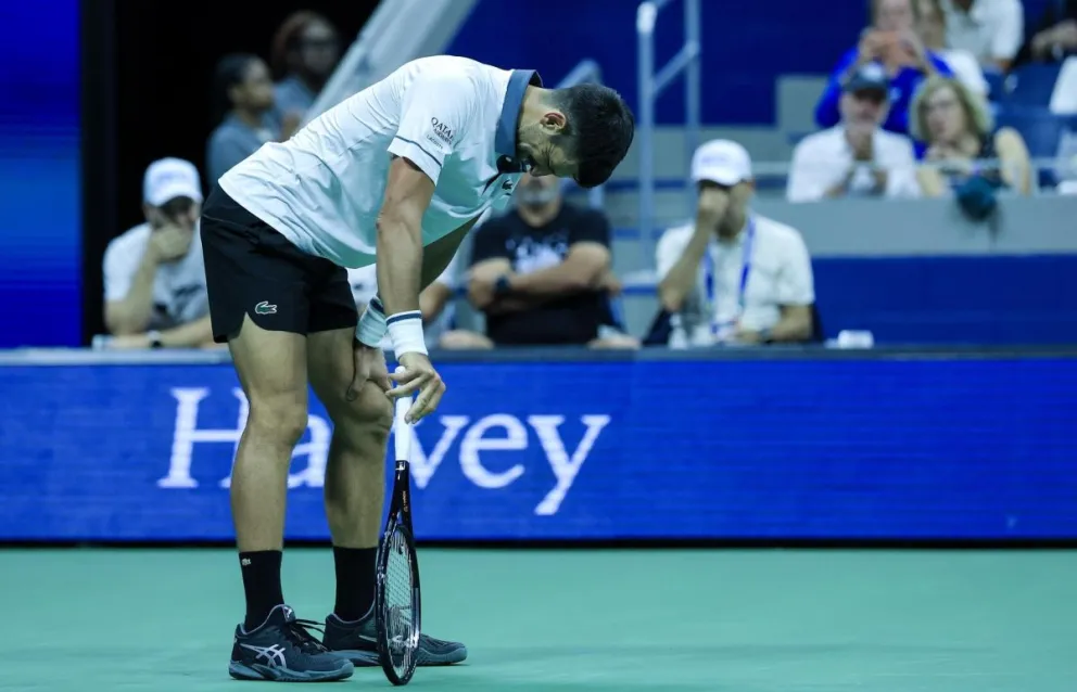 El serbio Novak Djokovic, durante el partido de primera ronda del Abierto de Estados Unidos. Foto: EFE