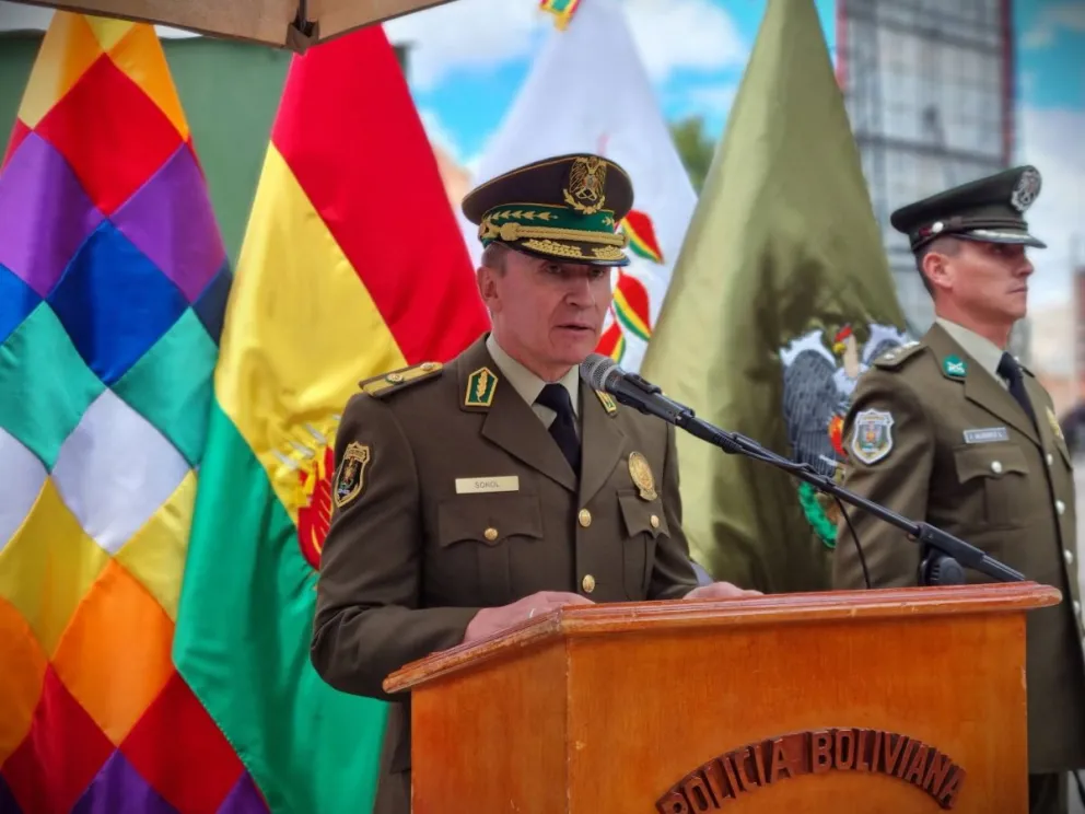 El general Mirko Sokol. Foto: Policía Boliviana 