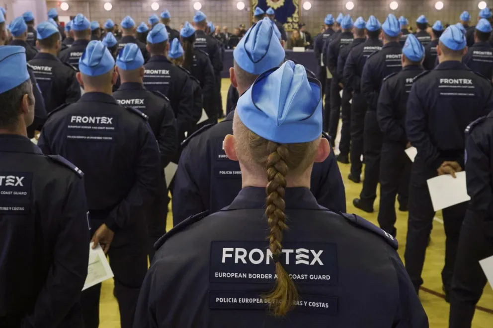 Alumnos del V Curso de FRONTEX (Policía Europea de Fronteras y Costas). Foto: EFE