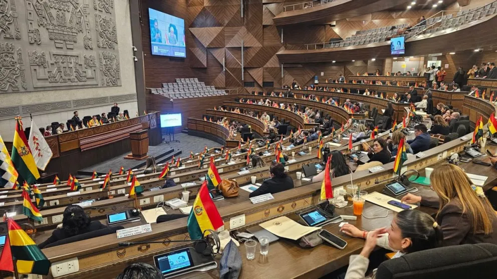 La sesión de la ALP durante la interpelación a Marco Antonio Oviedo. Foto: Vicepresidencia.