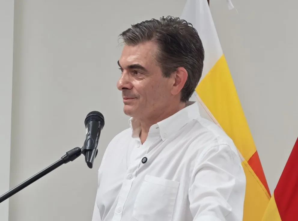 El presidente Rodrigo Paz, durante el encuentro que tuvo este lunes en Santa Cruz. Foto: Oficina del Presidente 