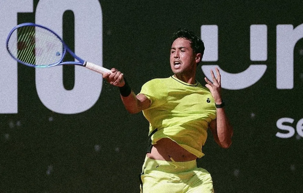 Dellien durante su encuentro en Portugal. Foto: ATP Challenger.