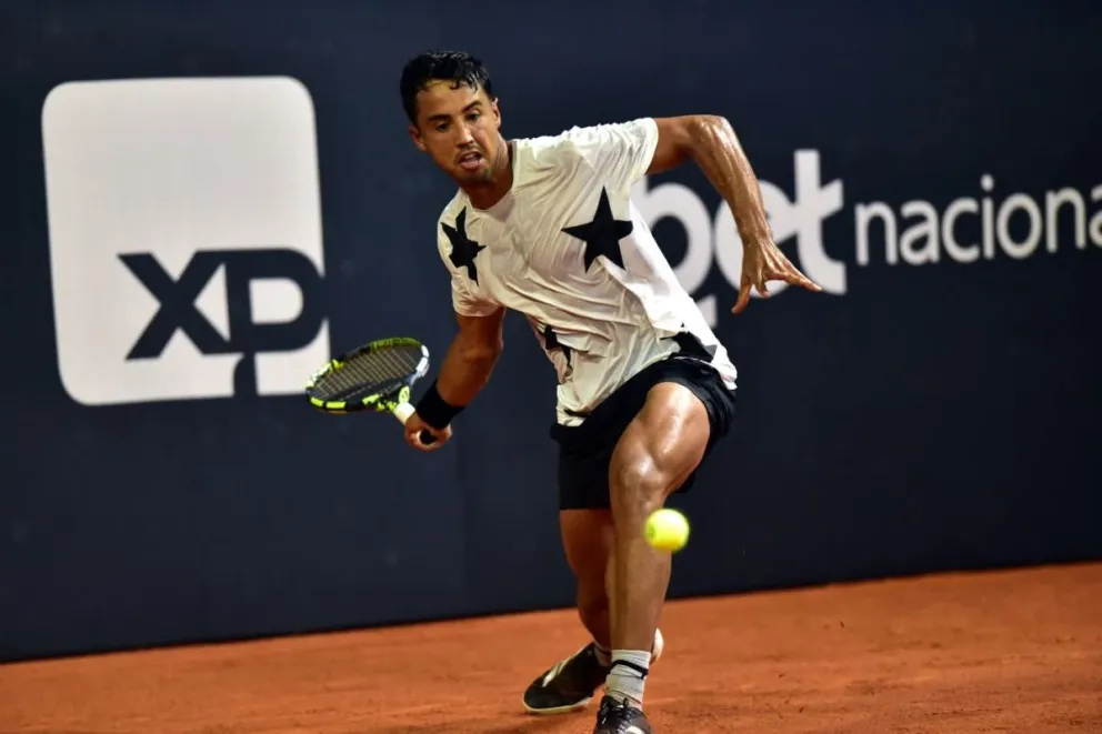 Foto de Hugo Dellien en un pasado partido. Crédito: Archivo FBT