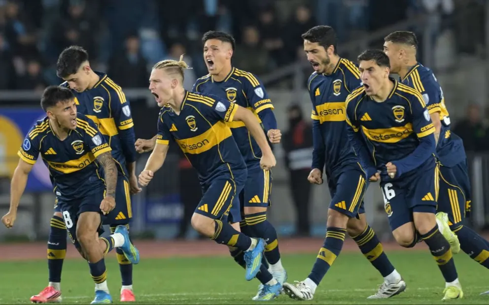 Jugadores de Boca Juniors festejan una de sus victorias en el torneo. Foto: Conmebol