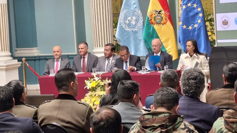 Acto de presentación del Monitoreo de Cultivos de Coca de la UNODC. Foto: Visión 360