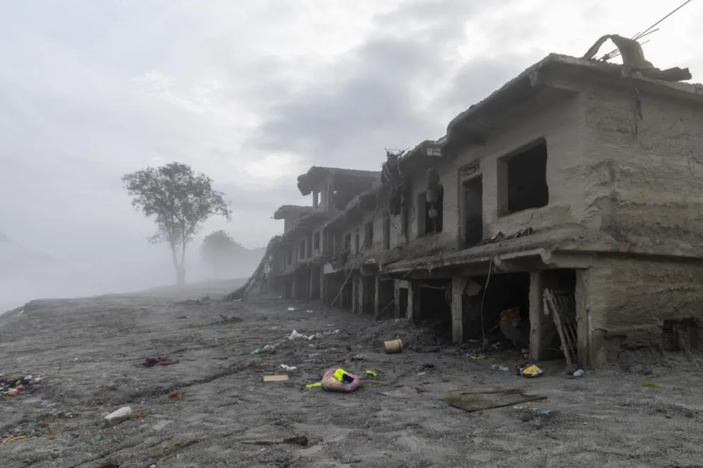 Una zona del distrito de Nuwakot, afectada por la riada de Nepal. Foto: EFE