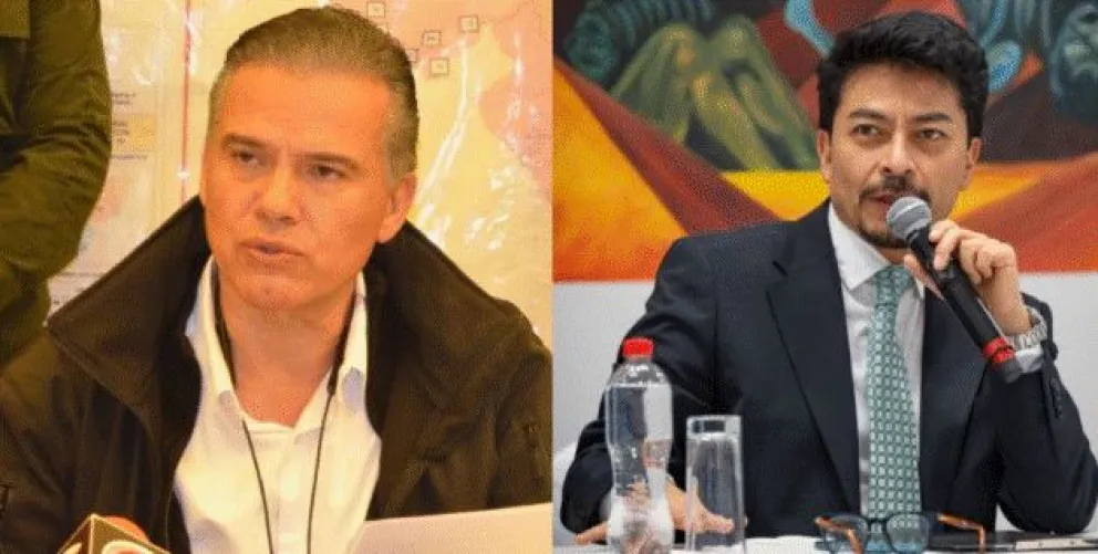 Los ministros de Defensa, Ernesto Justiniano, y de la Presidencia, Fernando Aramayo. Foto: ABI