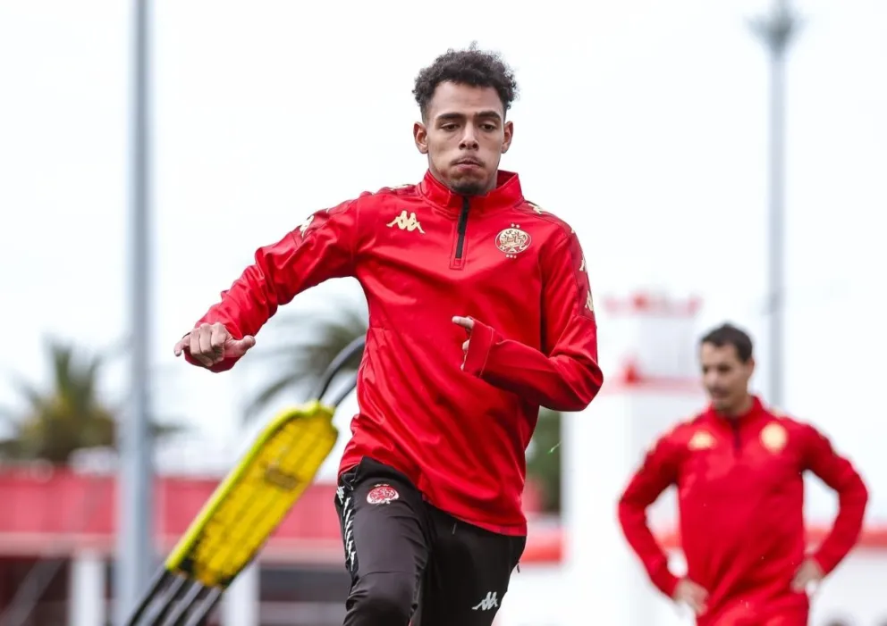 Paniagua durante una práctica anterior con el club de Marruecos. Foto: AD