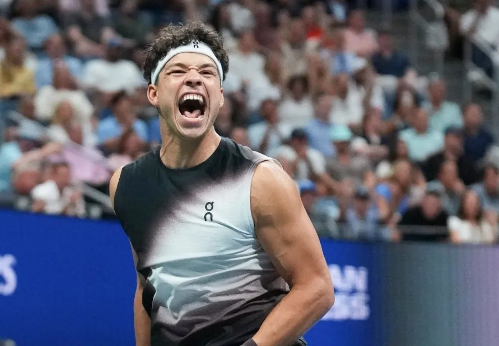 Ben Shelton celebra su clasificación a la final del Abierto de Estados Unidos. Crédito: US Open
