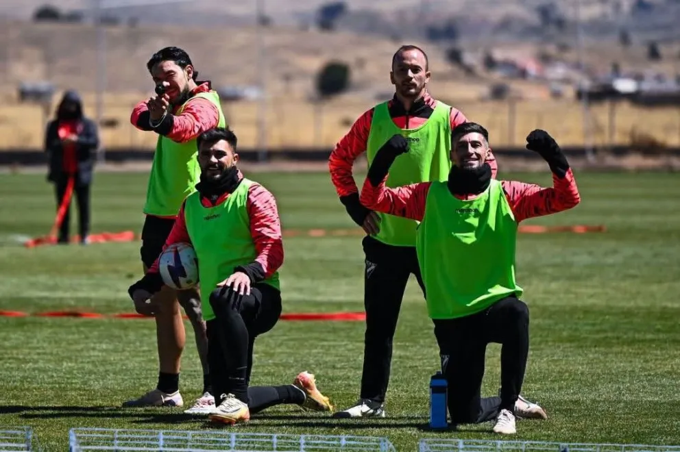 Las cartas de gol del Millonario: Carmelo Algarañaz, Juan Godoy, Enrique Triverio y Joel Amoroso. Foto: Club Always Ready 