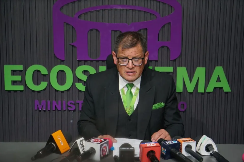 El fiscal Diego Cortez, en conferencia de prensa. Foto: APG