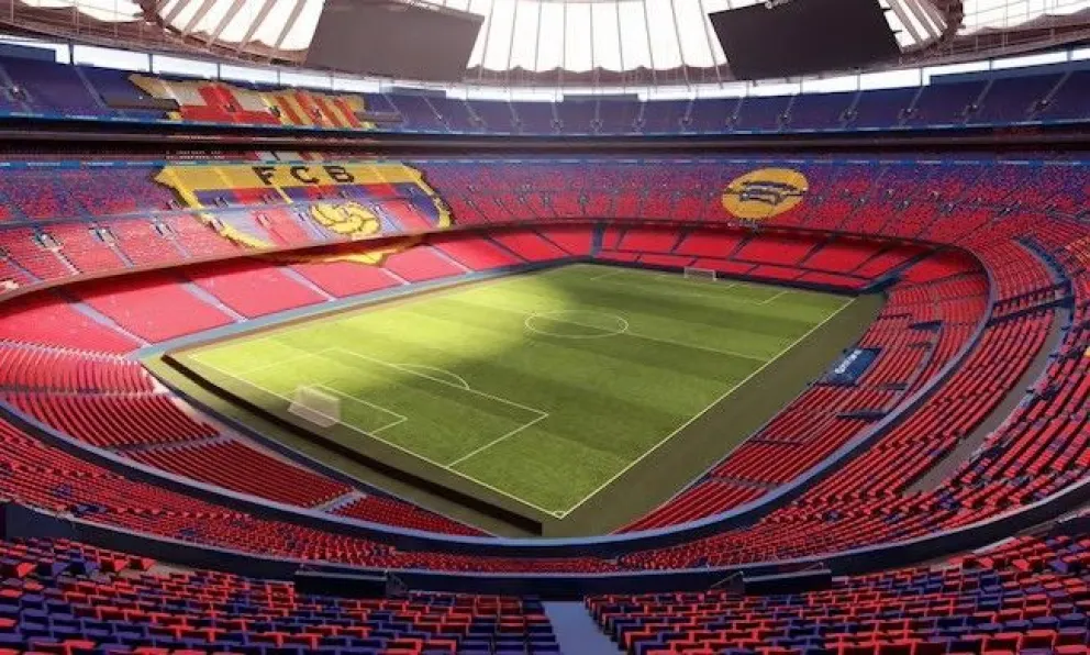 Vista de las tribunas del Camp Nou, el estadio del Barcelona.
