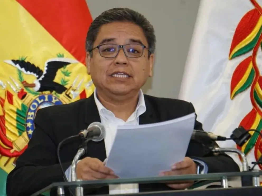 El vocero José Luis Gálvez, en una rueda de prensa anterior. Foto: APG