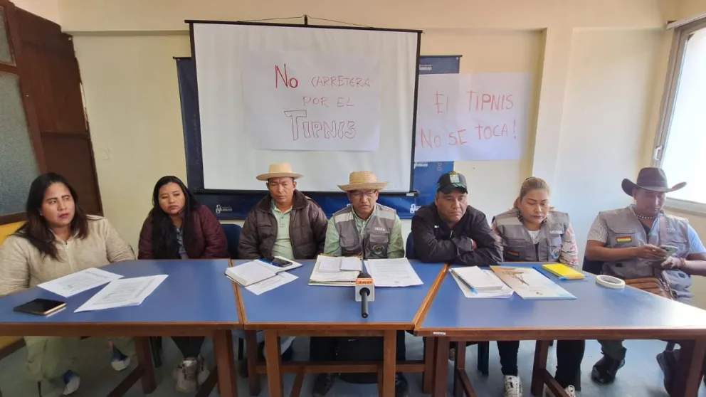 Dirigentes del TIPNIS rechazan la reactivación del proyecto carretero por su territorio. Foto: Visión 360