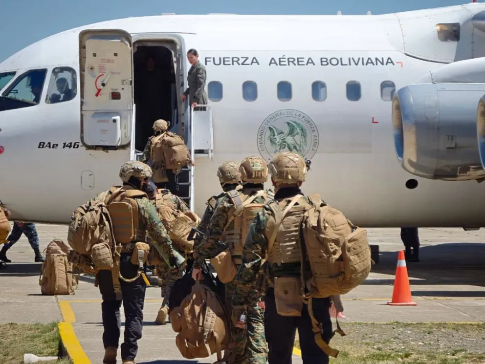 Grupo de élite que viajó a San Ignacio de Velasco. Foto: Defensa 
