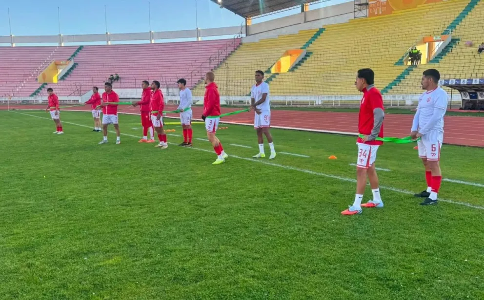 Jugadores de Independiente en un entrenamiento en el estadio Patria. Foto: Club Independiente