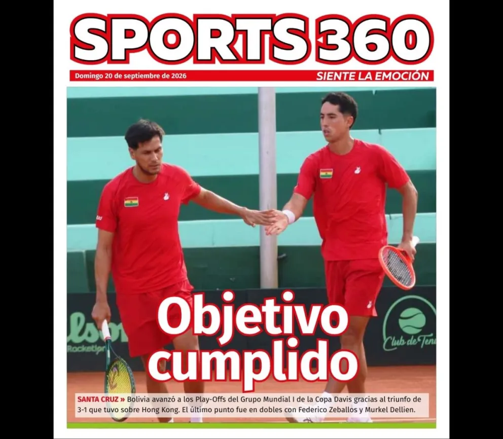 El equipo Bolivia de gran actuación en la Copa Davis. Foto: Sports 360