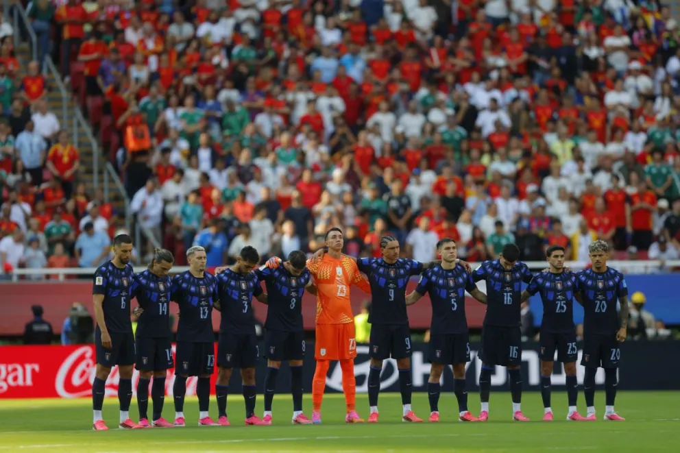 El plantel charrúa que disputó el Mundial 2026. Foto: EFE.