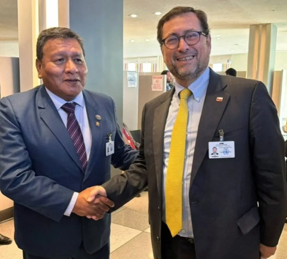
Los cancilleres de Bolivia, Héctor Huanca, y de Chile, Francisco Perez Mackenna. Foto: Cancillería

