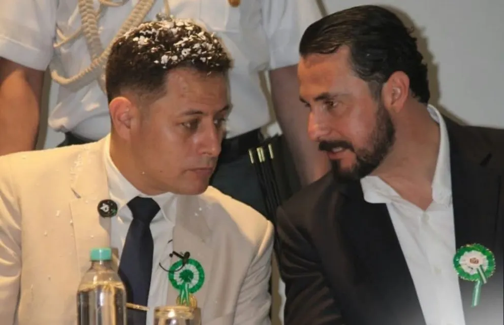 El vicepresidente Edmand Lara y el gobernador Juan Pablo Velasco. Foto: Vicepresidencia