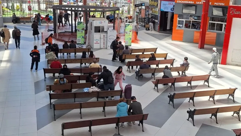 Las instalaciones de la Terminal de Buses de la ciudad de La Paz. Foto: Visión 360