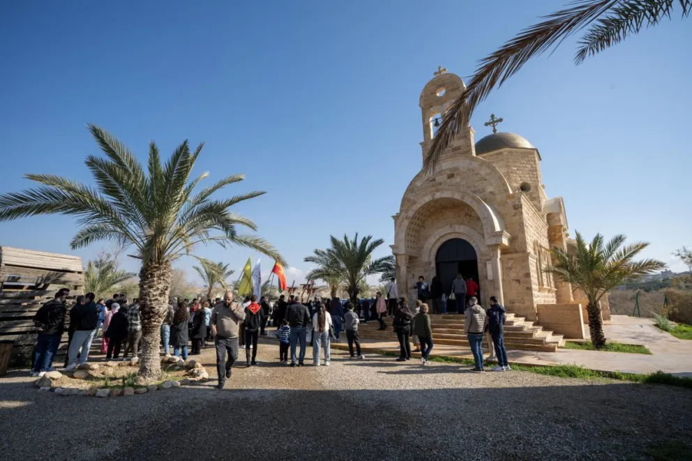 El sitio del bautismo de Jesucristo en el río Jordán, en Jordania, donde según la tradición cristiana Juan el Bautista bautizó a Jesús. Foto: EFE 