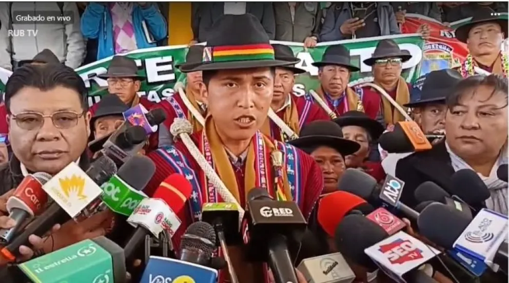 El dirigente campesino informa del pacto campo-ciudad. Foto:Captura de imagen