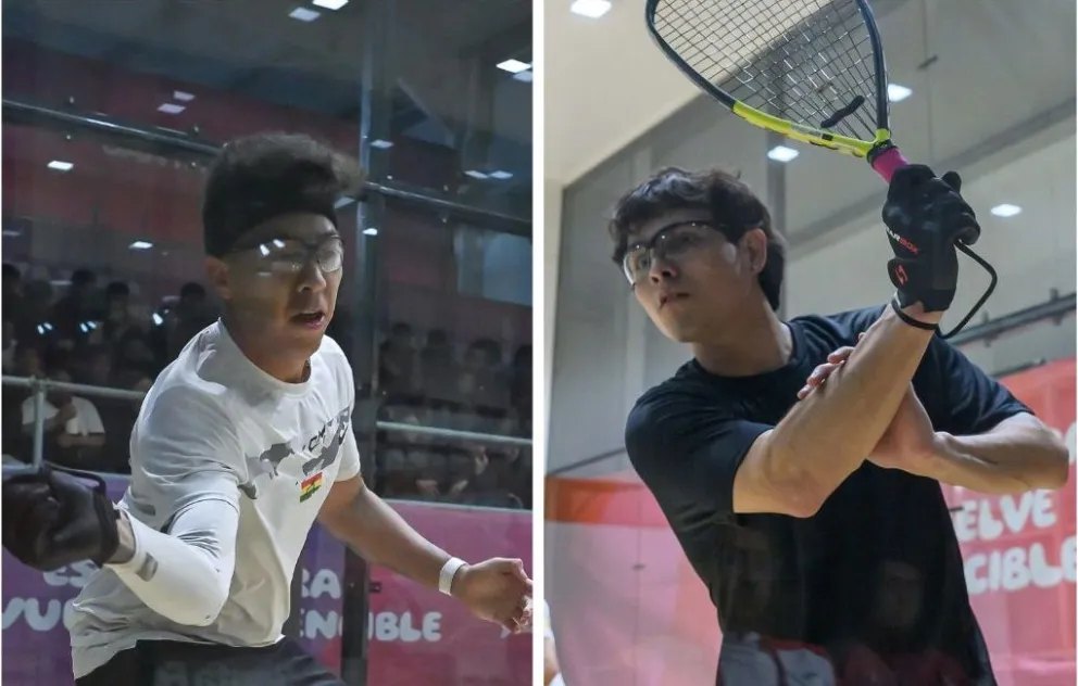 Moscoso (izq.) y Flores, los finalistas del singles masculino. Fotos: Santa Fe 2026.
