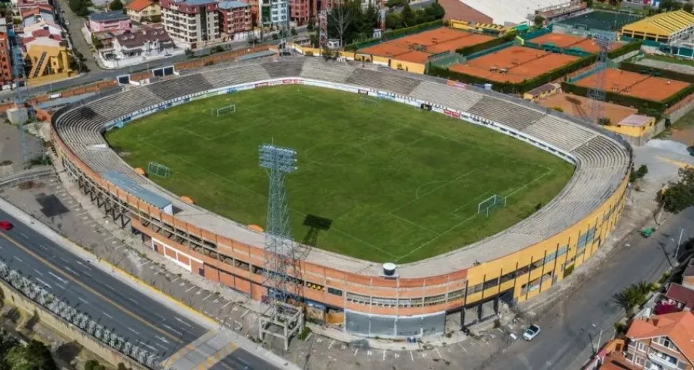 Vista panorámica del estadio Rafael Mendoza de Achumani. Crédito: RRSS