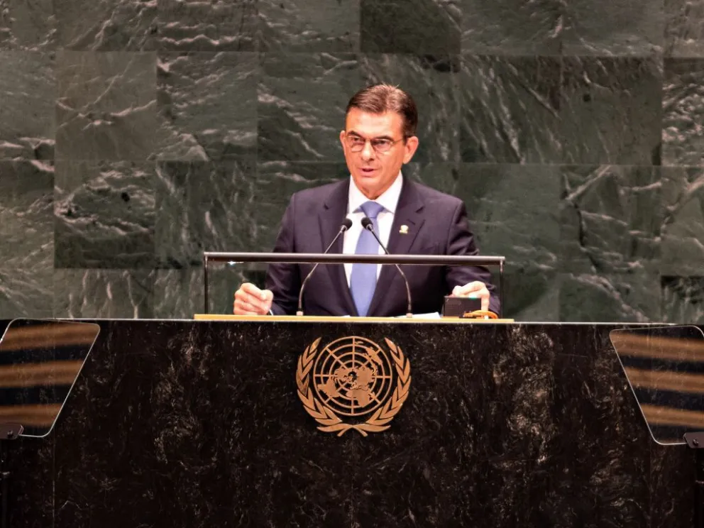 El presidente Rodrigo Paz en la ONU. Foto: Of. del Presidente 