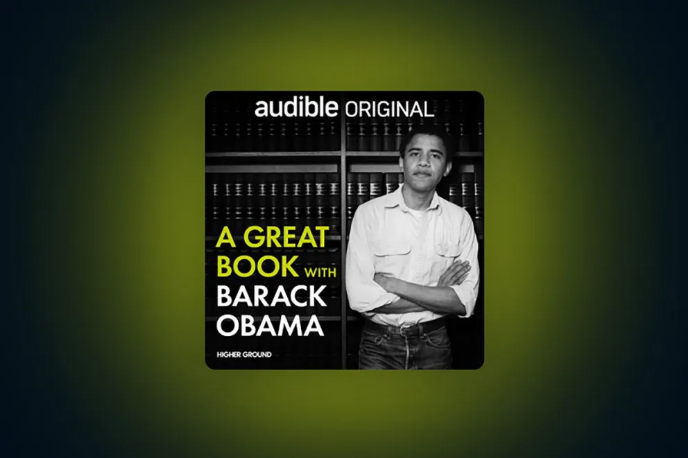 Fotografía cedida por Audible que muestra la carátula del pódcast 'Un gran libro con Barack Obama'. EFE