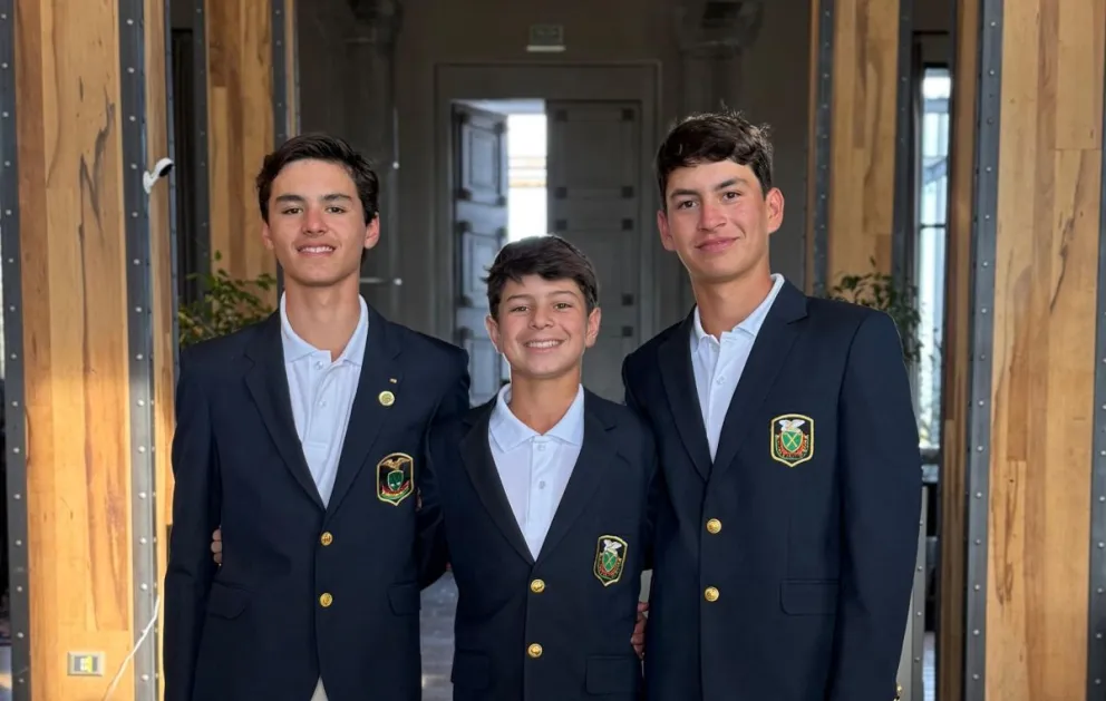 El team masculino que compite en el Sudamericano. Foto: Federación Boliviana de Golf.