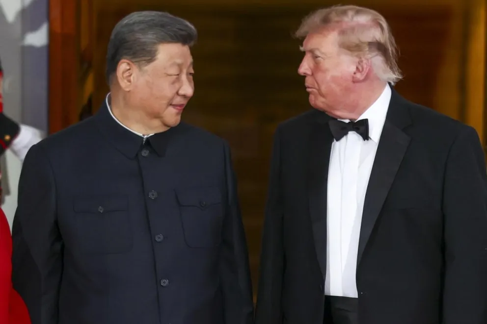 El presidente chino, Xi Jinping (i), y el presidente estadounidense, Donald Trump (d), en Washington D. C., EE. UU., el 24 de septiembre de 2026. Foto: EFE