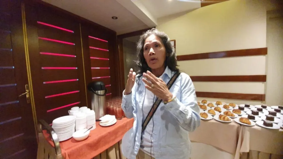 La líder uchupiamona y vocera de la Contiocap, Ruth Alípaz. Foto: Erbol